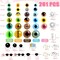 8-20mm 261 PCS Amigurum Safety Eyes for Crochet Animals (Colorful) 7.68 x 5.9 x 1.42 inches
